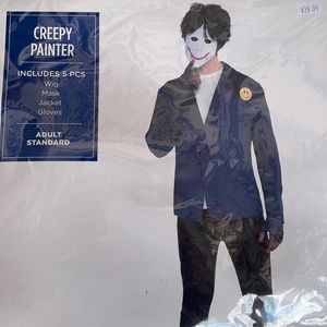 Creepy Painter Adult Costume! New!